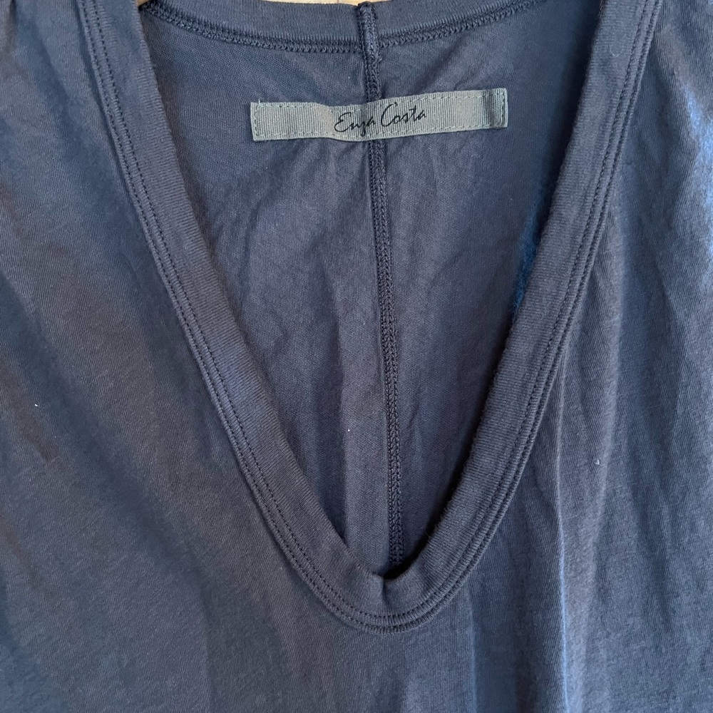 Enza Costa Navy V-Neck Top